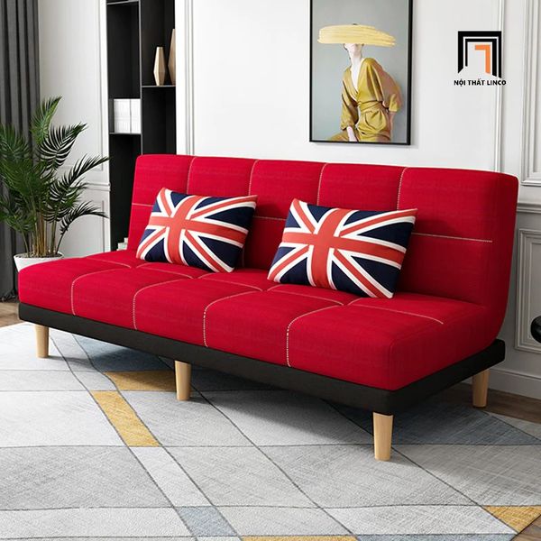 sofa giường, sofa bed, sofa gấp gọn màu cam