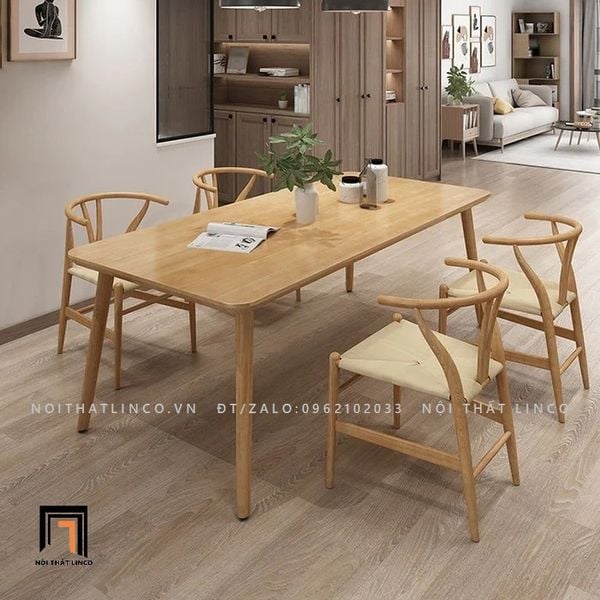 bộ bàn ăn gia đình 4 ghế gỗ