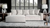  Bộ ghế sofa góc L hiện đại GT8 Madison xám trắng vải nhung 