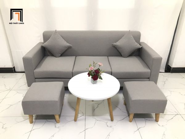 bộ ghế sofa băng dài 1m9 xám ghi