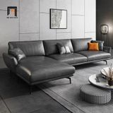  Bộ ghế sofa góc da giả GT187 Tonos dài 2m4 x 1m6 màu cam đất 