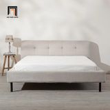  Giường ngủ bọc vải nỉ trắng kem GN50 Hewez giá rẻ 