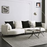  Ghế sofa băng cong dài 2m5 BT327 Tino màu xám trắng đẹp 