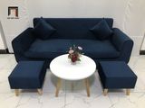  Bộ ghế sofa băng dài 1m9 NS04 màu xanh đậm vải nhung 