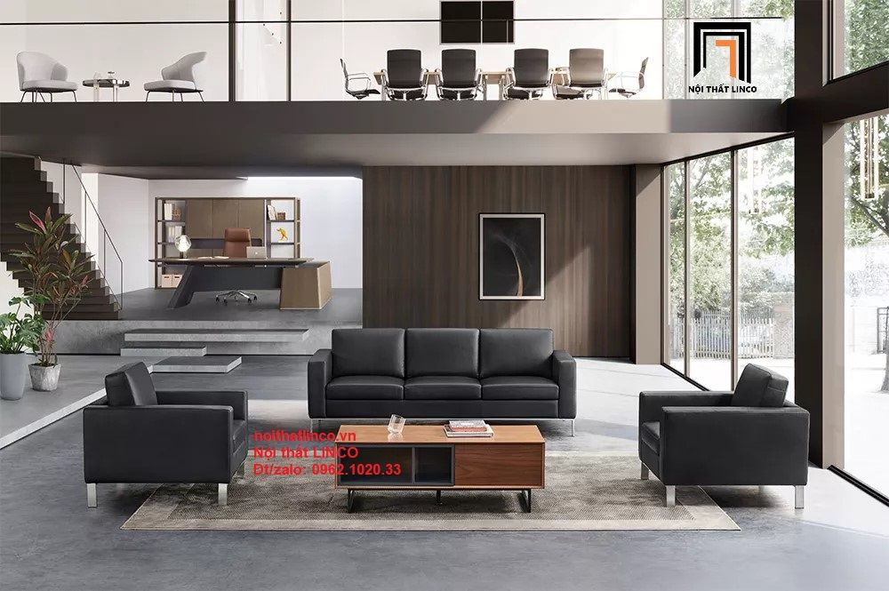  Bộ ghế sofa văn phòng PK10 Furicco bọc simili giả da cao cấp 