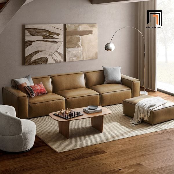 bộ ghế sofa phòng khách da công nghiệp