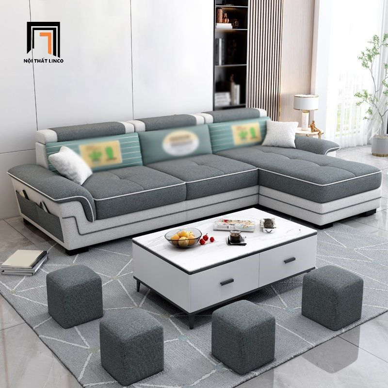  Bộ ghế sofa góc 2m4 x 1m6 GT183 Vales cho phòng khách gia đình 