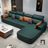  Bộ ghế sofa góc L da công nghiệp GT150 Orden 2m9 x 1m75 hiện đại 