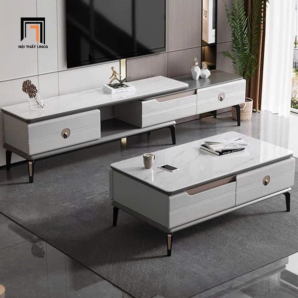 kệ tivi phòng khách mặt đá ceramic