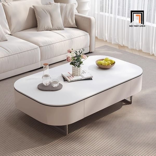  Bàn trà phòng khách đẹp hiện đại BSF20 Leaf dài 1m mặt đá 