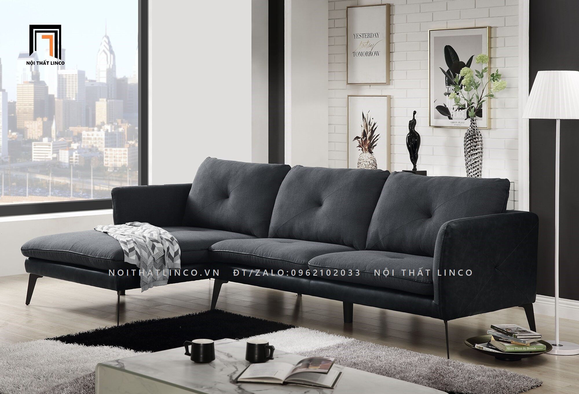  Bộ ghế sofa góc sang trọng GT76 Harun giá rẻ 