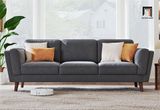  Ghế sofa văng 3 nệm ngồi BT246 Denver màu xám đen dài 2m3 