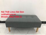  Ghế đôn sofa chữ nhật xám đen dài 1m giá rẻ | Nội thất Linco Sài Gòn 