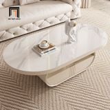 Bàn sofa gia đình mặt đá hình oval BSF91 Juntura 1m1 x 60 đẹp 