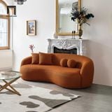  Ghế sofa băng cong dài 2m1 BT178 Kathrina vải nỉ cho tiệm shop 