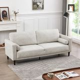  Ghế sofa băng da giả xám trắng BT237 Bunow 1m9 cho chung cư 