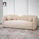  Ghế sofa văng cong shop tiệm BT262 Utah dài 2m vải nỉ màu kem 