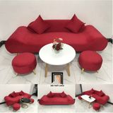  Bộ ghế sofa salon văng băng thuyền SFT dài 2m đỏ đô đẹp giá rẻ 