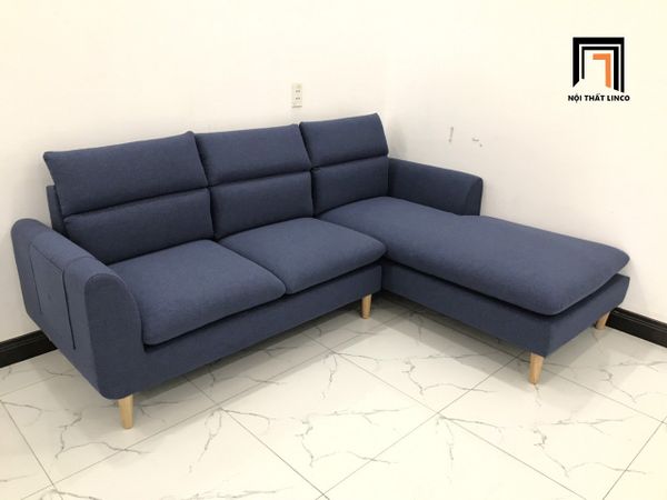 ghế sofa góc l 2m2 x 1m6 màu xanh đậm
