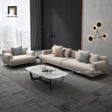  Set ghế sofa phòng khách sang trong KT32 Orren màu trắng kem 