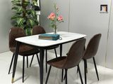  Bộ bàn ăn 4 chỗ ngồi 31-BAD4-G22-B67 ghế bọc da giả giá rẻ 