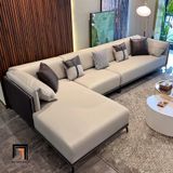  Ghế sofa băng dài 2m4 hiện đại BT301 Morelia phối màu da giả 