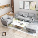  Bộ ghế sofa phòng khách vải nỉ KT110 Consenja xanh ngọc 