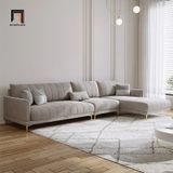  Bộ ghế sofa góc L 2m3 x 1m6 GT207 Forli vải nhung nỉ màu xám 