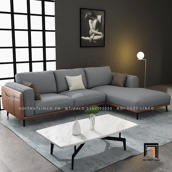 ghế sofa góc chữ L 2m5 x 1m6 hiện đại
