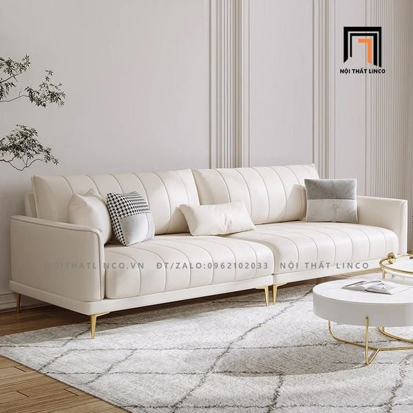 ghế sofa văng da Pu màu trắng