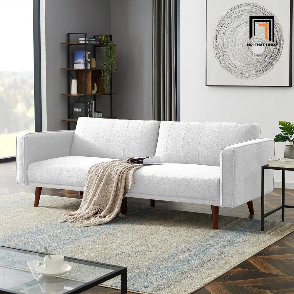  Ghế sofa băng bật giường 2m GB81 Dresny màu xám trắng 