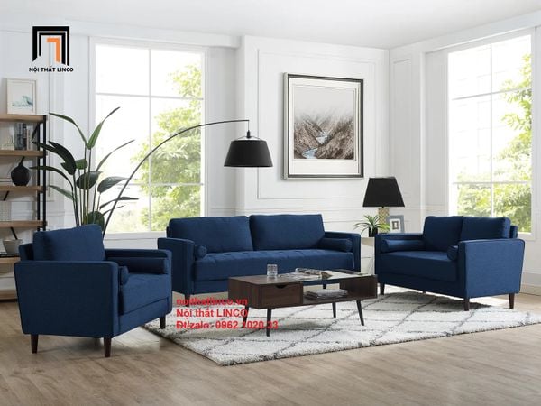 bộ ghế sofa phòng khách xanh đậm