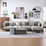  Bộ ghế sofa góc L 3m x 1m6 bọc da giả GT132 Morfe sang trọng 