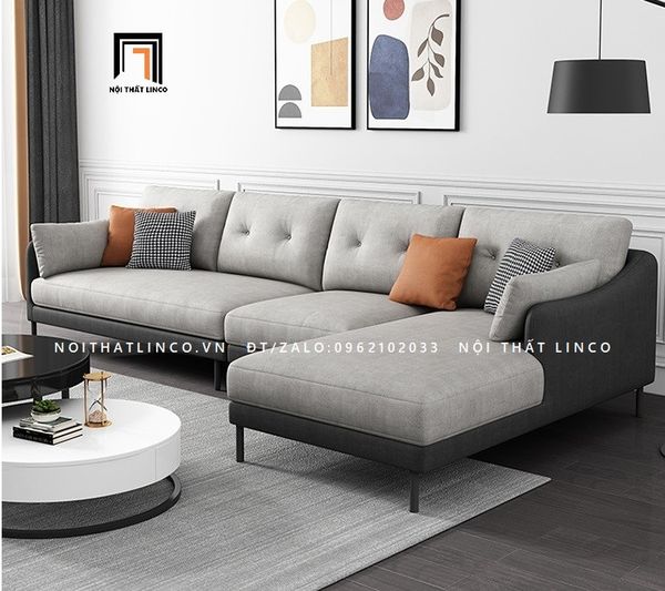 bộ ghế sofa góc L vải nỉ 2m8 x 1m6