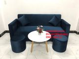  Bộ ghế Sofa băng xanh đậm dài 1m9 nhỏ gọn vải nhung xanh đậm 