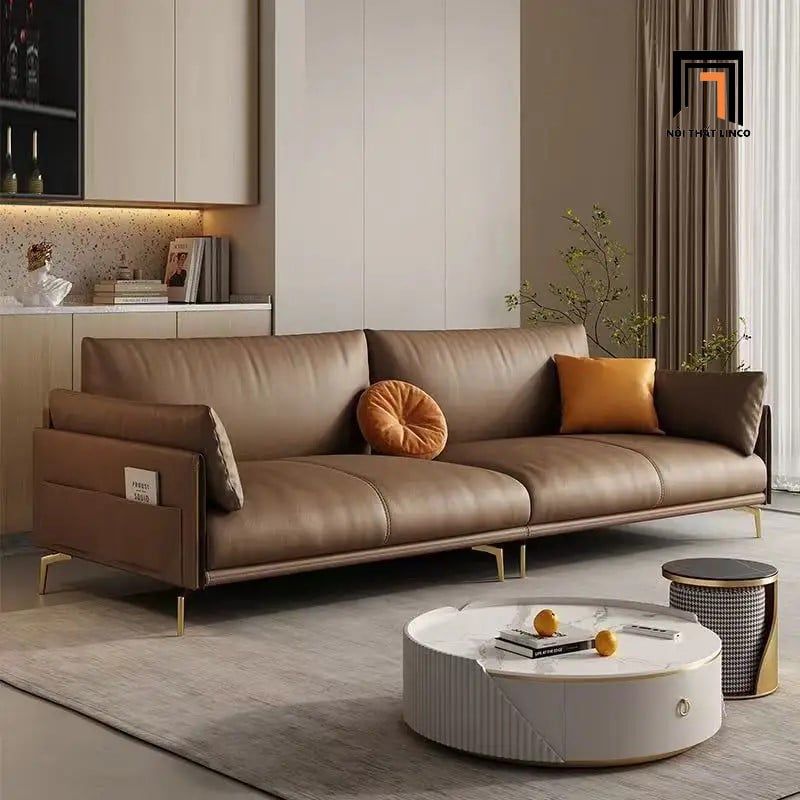  Bộ ghế sofa phòng khách sang trọng KT65 Skinny bọc da giả 