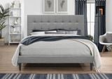  Giường ngủ bọc nệm GN16 Harry 1m6 x 2m màu xám ghi 