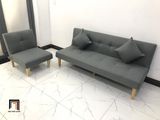  Bộ ghế sofa giường phòng khách nhỏ NS01 màu xám lông chuột 