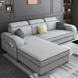  Bộ ghế sofa góc L màu xám trắng GT114 Covina 2m2 x 1m7 