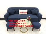  Bộ bàn ghế salon sofa băng xanh dương đậm đen Nội thất Linco Sài Gòn 