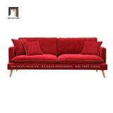  Ghế sofa băng đẹp đỏ đô BT82 Monrei chân inox 
