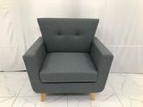  Ghế sofa đơn xinh xắn DL5 Piloc màu xám lông chuột giá rẻ 