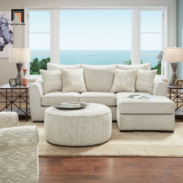 bộ ghế sofa góc L 2m2 x 1m6 vải nỉ