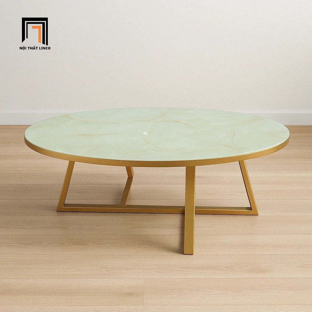  Bàn sofa phòng khách kính vân giả đá BTPK1 Sergee 1m giá rẻ 