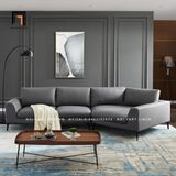  Bộ ghế sofa góc L cho phòng khách lớn GT71 Klema xám lông chuột 