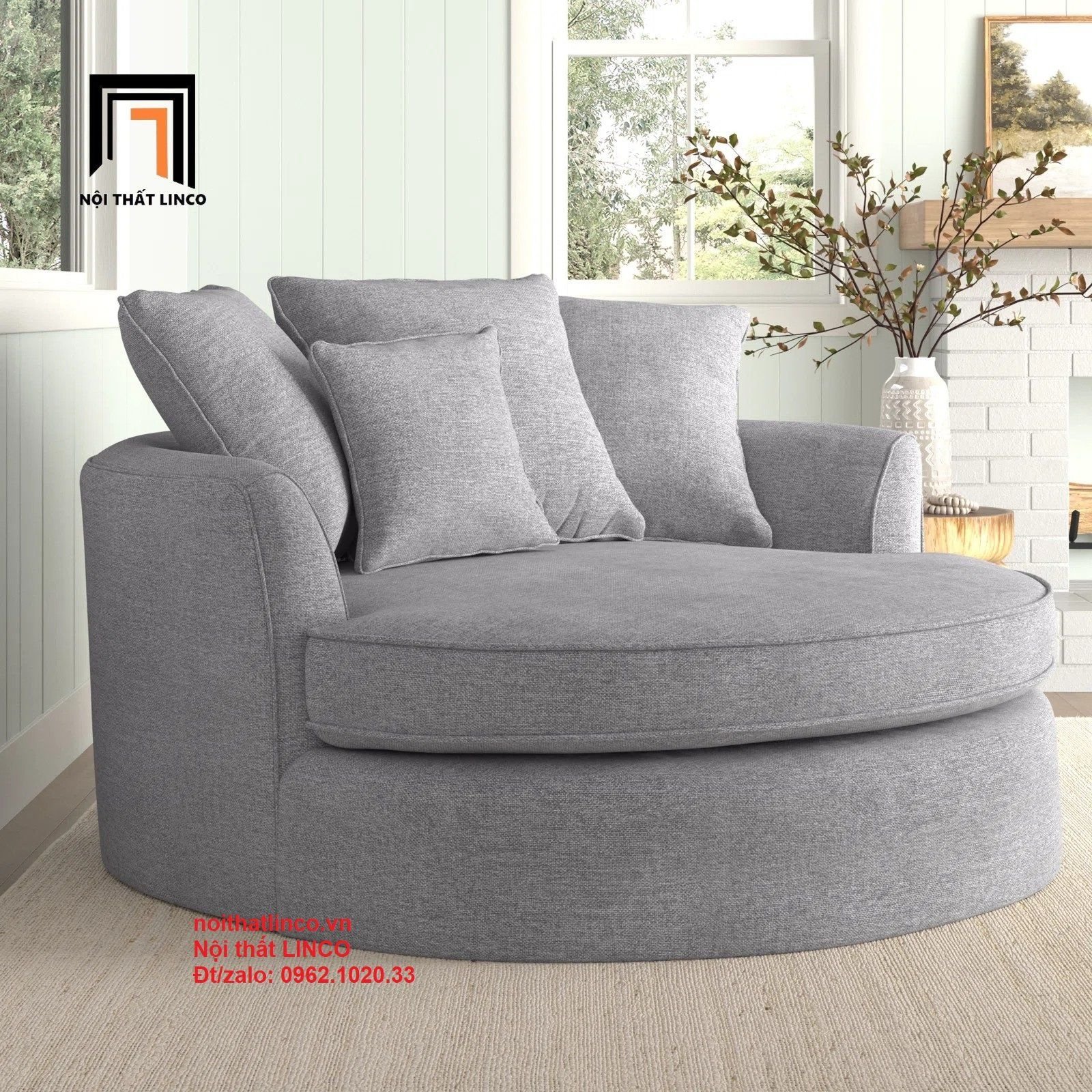  Ghế sofa thư giãn DT11 Syloh phong cách Âu Mỹ hiện đại 