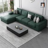  Bộ ghế sofa góc chữ L GT159 Kansas 3m x 1m6 da Pu màu cam 