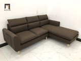  Bộ ghế sofa góc chữ L màu nâu đậm 2m2 x 1m6 cho gia đình 