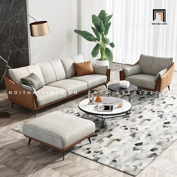 bộ ghế sofa da công nghiệp sang trọng