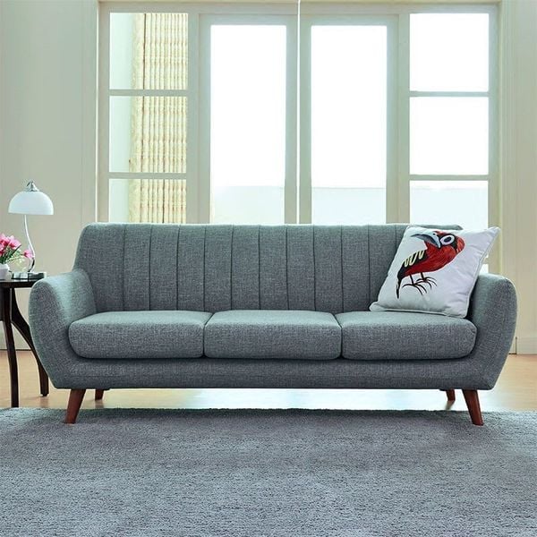 ghế sofa băng vải nỉ màu cam 2m